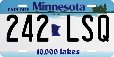 MN license plate 242LSQ