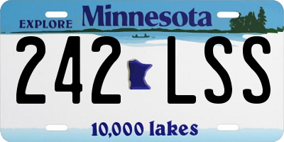 MN license plate 242LSS