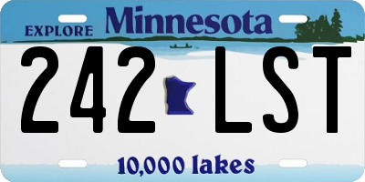 MN license plate 242LST