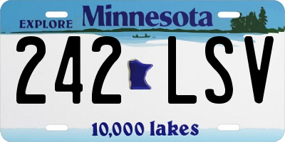 MN license plate 242LSV