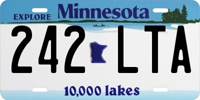 MN license plate 242LTA