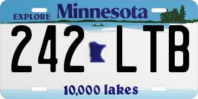 MN license plate 242LTB