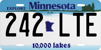 MN license plate 242LTE