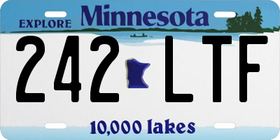 MN license plate 242LTF