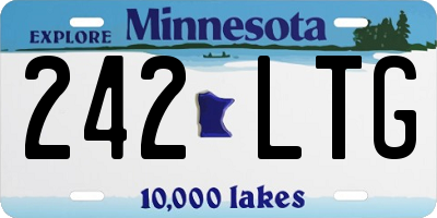 MN license plate 242LTG