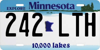 MN license plate 242LTH