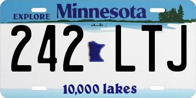 MN license plate 242LTJ