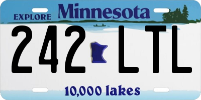 MN license plate 242LTL