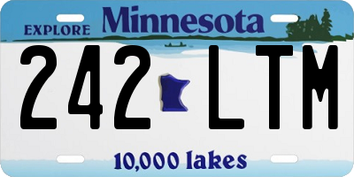 MN license plate 242LTM