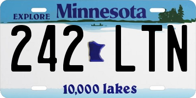 MN license plate 242LTN