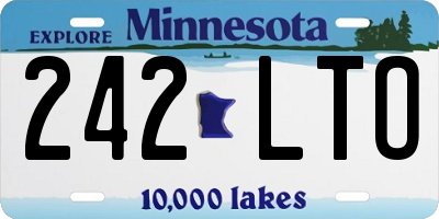 MN license plate 242LTO