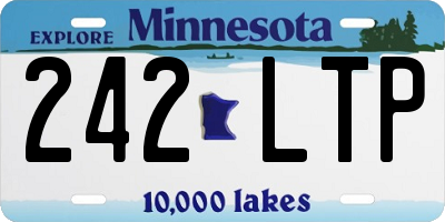 MN license plate 242LTP