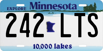 MN license plate 242LTS