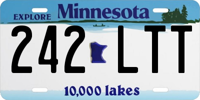 MN license plate 242LTT