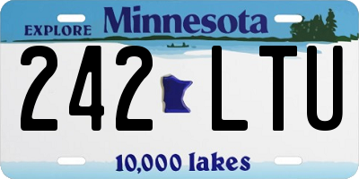 MN license plate 242LTU