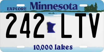 MN license plate 242LTV