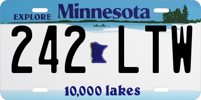 MN license plate 242LTW