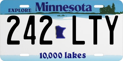 MN license plate 242LTY