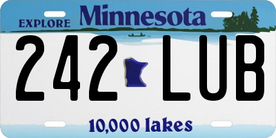 MN license plate 242LUB