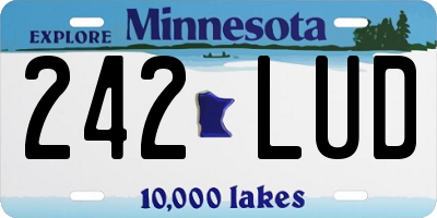 MN license plate 242LUD