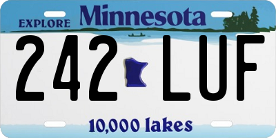 MN license plate 242LUF