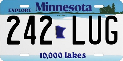 MN license plate 242LUG