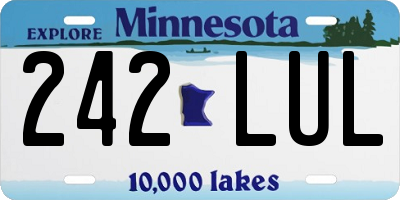 MN license plate 242LUL