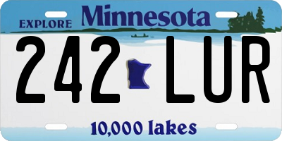 MN license plate 242LUR
