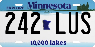 MN license plate 242LUS