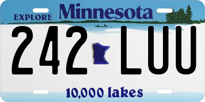 MN license plate 242LUU