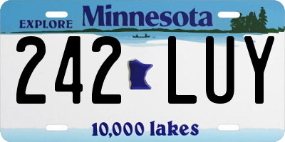 MN license plate 242LUY