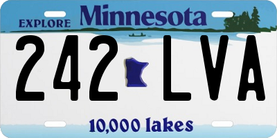 MN license plate 242LVA