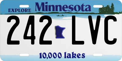 MN license plate 242LVC
