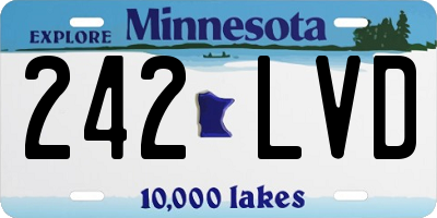 MN license plate 242LVD