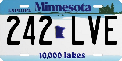 MN license plate 242LVE