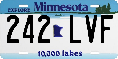 MN license plate 242LVF