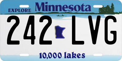 MN license plate 242LVG