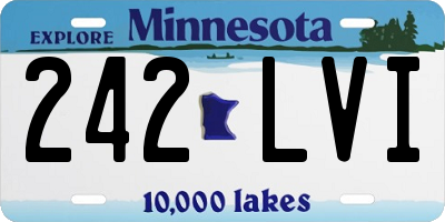 MN license plate 242LVI