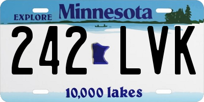 MN license plate 242LVK