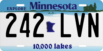 MN license plate 242LVN