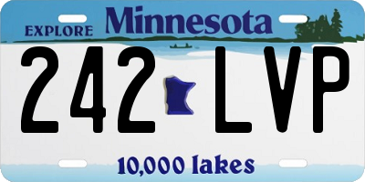 MN license plate 242LVP