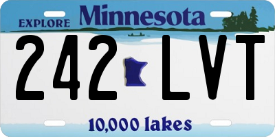 MN license plate 242LVT