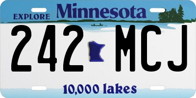 MN license plate 242MCJ