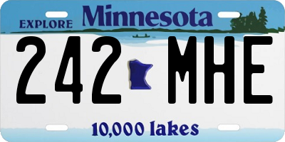 MN license plate 242MHE