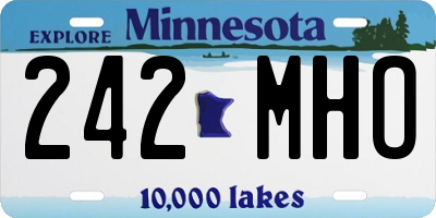 MN license plate 242MHO