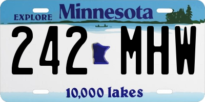MN license plate 242MHW