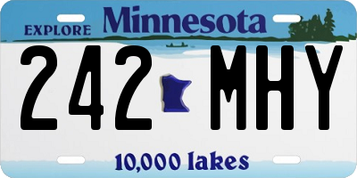 MN license plate 242MHY