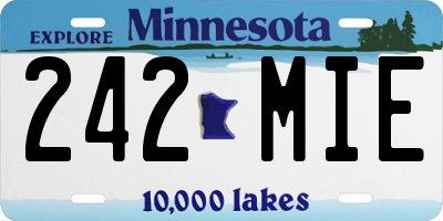 MN license plate 242MIE