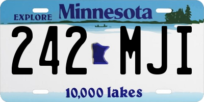 MN license plate 242MJI