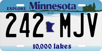MN license plate 242MJV